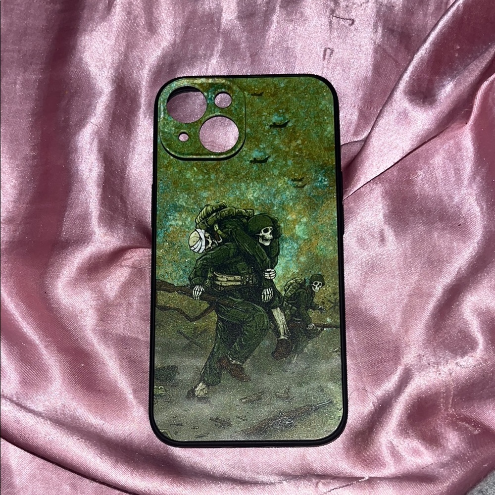 iPhone 13 case Custom Artistic Phone Case - Green and Black